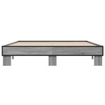 vidaXL Cadre de lit sans matelas sonoma gris 150x200 cm