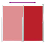 vidaXL Auvent latéral rétractable de patio 170x300 cm Rouge