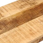 Banc banquette 110 x 35 x 46 cm bois de manguier brut massif et acier 02_0010929