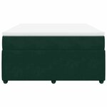 vidaXL Sommier à lattes de lit et matelas Vert foncé 140x200cm Velours