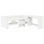 vidaXL Lit haut pour enfants avec bureau Blanc 98 5 x 200 cm
