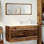 vidaXL Meuble pour Évier avec tiroir Bois Ancien 100 x 38.5 x 48 cm