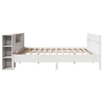 vidaXL Lit bibliothèque sans matelas blanc 180x200 cm bois pin massif