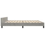 vidaXL Cadre de lit sans matelas gris clair 200x200 cm velours