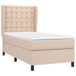 vidaXL Sommier à lattes de lit avec matelas Cappuccino 100x200 cm