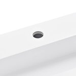 vidaXL Lavabo 120x46x11 cm Fonte minérale/marbre Blanc