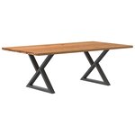 vidaXL Table à manger marron clair bois de chêne massif rectangulaire