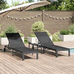 vidaXL Transat avec coussin 2 Pièces Noir 40 x 39 x 40.5cm polyrotin