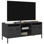 vidaXL Meuble TV noir 101 5x39x43 5 cm acier laminé à froid