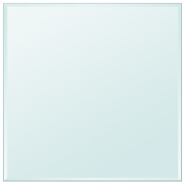 vidaXL Dessus de table carré en verre trempé 700 x 700 mm