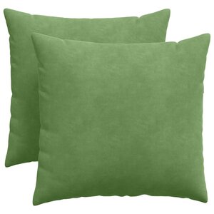 vidaXL Coussins de canapé 2 Pièces Vert clair 50 x 50 cm