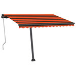 vidaXL Auvent automatique capteur de vent/LED 350x250 cm Orange/marron