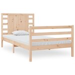 vidaXL Cadre de lit bois de pin massif 90x190 cm simple