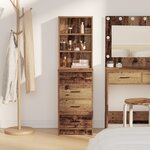 vidaXL Buffet Bois Vieilli 40x41x135 cm Panneau de Bois