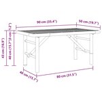 vidaXL Table basse Marron 90 x 50 x 43 cm Bambou