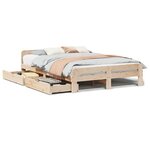 vidaXL Cadre de lit sans matelas 160x200 cm bois massif de pin