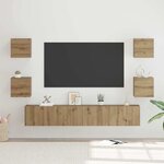 vidaXL Ensemble meuble TV 7 Pièces chêne artisanal 60 x 30 x 30 cm