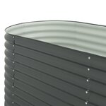 vidaXL Lit surélevé de jardin 320x80x81 cm Acier galvanisé Gris