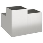 Jardinière vidaXL 100x100x60 cm en acier inoxydable