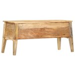 vidaXL Boîte de rangement 99x35x48 cm Bois de manguier solide