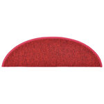 vidaXL Tapis d'escalier 15 Pièces Rouge bordeaux 56 x 17 x 3 cm