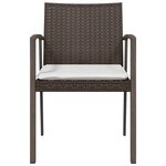vidaXL Chaises de jardin coussins lot de 6 marron 56 5x57x83 cm rotin