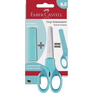 FABER-CASTELL Ciseaux scolaires GRIP  en blister  turquoise
