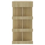 vidaXL Table de bar étagère de rangement Chêne sonoma Bois ingénierie
