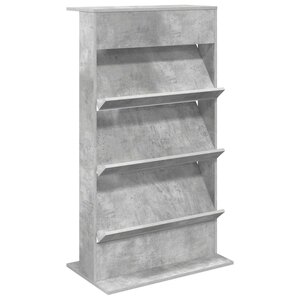 vidaXL Étagère à magazines avec étagère Gris béton 70 x 41 x 126 cm