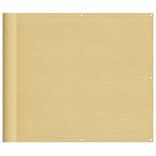 vidaXL Écran de balcon sable 90x600 cm 100  polyester oxford