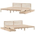 vidaXL Cadre de lit sans matelas 180x200 cm bois massif de pin