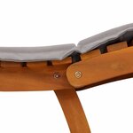 vidaXL Chaise longue 2 Pièces Taupe 184 x 55 x 64cm Bois d'acacia massif