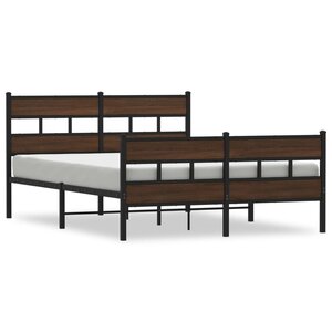 vidaXL Cadre de lit sans matelas avec tête de lit et pied de lit