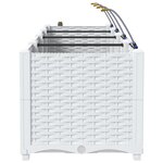 vidaXL Pots de jardin Blanc 120 x 40 x 37.5 cm Acier