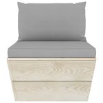 Vidaxl salon de jardin palette 10 pièces avec coussins épicéa imprégné