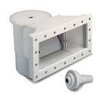 Skimmer grande meurtrière + buse de refoulement pour piscine hors sol - beige ou blanc