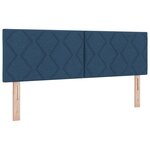 Lit box spring vidaXL avec matelas bleu 160x200 cm en tissu
