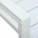 vidaXL Chaises de jardin lot de 4 Blanc PEHD Aspect de bois