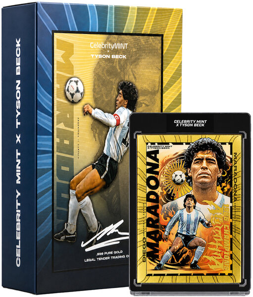 Monnaie DIEGO MARADONA Trading Blind Box 0.5 g Or 5 Tala Samoa 2026 (PRÉCOMMANDE)