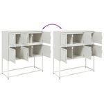 vidaXL Buffet blanc 100 5x39x107 cm acier