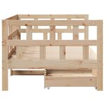 vidaXL Lit de jour avec tiroirs sans matelas 80x200 cm bois massif