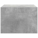 vidaXL Tables de chevet murales avec lumières LED 2 Pièces gris béton