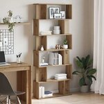 vidaXL Bibliothèque chêne artisanal 80x24x192 cm bois d'ingénierie