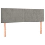 vidaXL Têtes de lit 2 Pièces Gris clair 72x5x78/88 cm Velours