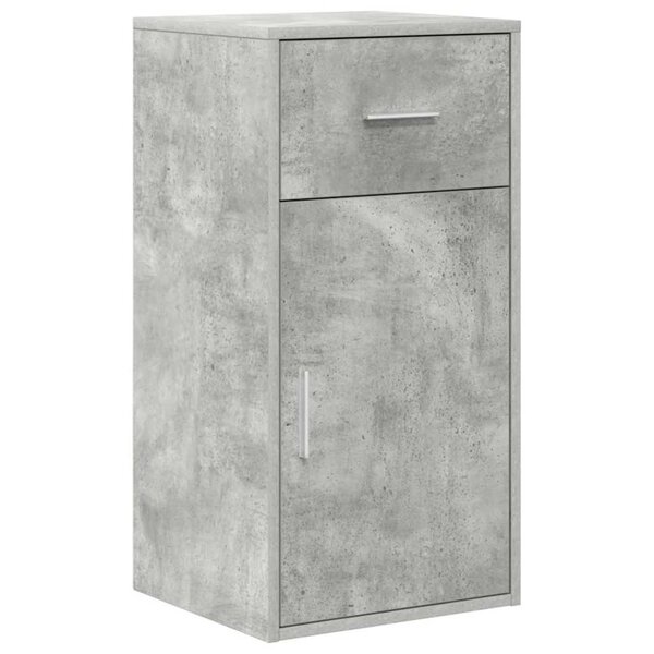 vidaXL Buffet avec tiroir Gris béton 38 x 34 x 75 cm