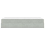vidaXL Cadre de lit avec matelas avec matelas 2 Pièces Gris clair Velours