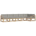 vidaXL Ensemble de canapés d'extérieur 4 Pièces Blanc et gris clair