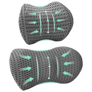 vidaXL Ensemble de Oreillers avec oreiller 2 Pièces Gris Maille 4D
