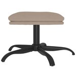 vidaXL Repose-pied Gris clair 60x60x36 cm Tissu microfibre