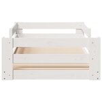 vidaXL Cadre de lit sans matelas blanc 90x200 cm bois de pin massif
